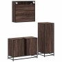 Set de muebles baño 3 pzas madera contrachapada roble marrón de , Muebles de baño - Ref: Foro24-3300964, Precio: 259,16 €, De...