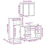 Set de muebles baño 3 pzas madera contrachapada roble marrón de , Muebles de baño - Ref: Foro24-3300964, Precio: 259,16 €, De...