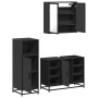 Juego de muebles de baño 3 pzas madera contrachapada negro de , Muebles de baño - Ref: Foro24-3300970, Precio: 233,30 €, Desc...