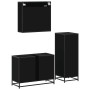 Juego de muebles de baño 3 pzas madera contrachapada negro de , Muebles de baño - Ref: Foro24-3300970, Precio: 233,30 €, Desc...