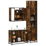 Set de muebles baño 3 pzas madera contrachapada roble ahumado de , Muebles de baño - Ref: Foro24-3301092, Precio: 289,72 €, D...