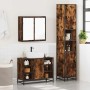 Set de muebles baño 3 pzas madera contrachapada roble ahumado de , Muebles de baño - Ref: Foro24-3301092, Precio: 289,72 €, D...