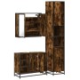 Set de muebles baño 3 pzas madera contrachapada roble ahumado de , Muebles de baño - Ref: Foro24-3301092, Precio: 289,72 €, D...