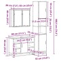 Set de muebles baño 3 pzas madera contrachapada roble ahumado de , Muebles de baño - Ref: Foro24-3301092, Precio: 289,72 €, D...