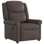 Sillón reclinable eléctrico cuero sintético marrón brillante de , Sillones - Ref: Foro24-3303415, Precio: 224,47 €, Descuento: %