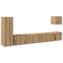 Mueble para TV de pared madera contrachapada artesanal 5 piezas de , Muebles TV - Ref: Foro24-3329200, Precio: 161,43 €, Desc...