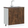 Mueble bajo fregadero Lucca madera contrachapada roble ahumado de , Armarios de cocina - Ref: Foro24-853692, Precio: 82,39 €,...