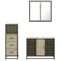 Set de muebles de baño 3 pzas madera contrachapada roble Sonoma de , Muebles de baño - Ref: Foro24-3301031, Precio: 228,71 €,...