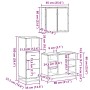Set de muebles de baño 3 pzas madera contrachapada roble Sonoma de , Muebles de baño - Ref: Foro24-3301031, Precio: 228,71 €,...