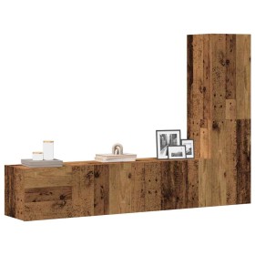 Muebles de TV de pared 3 uds madera vieja madera de ingeniería de , Muebles TV - Ref: Foro24-3328961, Precio: 133,00 €, Descu...