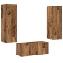 Muebles de TV de pared 3 uds madera vieja madera de ingeniería de , Muebles TV - Ref: Foro24-3328963, Precio: 133,06 €, Descu...