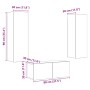 Muebles de TV de pared 3 uds madera vieja madera de ingeniería de , Muebles TV - Ref: Foro24-3328963, Precio: 133,06 €, Descu...