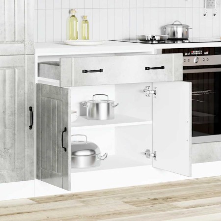 Mueble bajo de cocina Lucca madera contrachapada gris cemento de , Armarios de cocina - Ref: Foro24-853741, Precio: 108,46 €,...