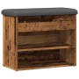 Banco zapatero madera de ingeniería madera vieja 62x32x50 cm de , Bancos para recibidores y almacenamiento - Ref: Foro24-8576...