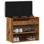 Banco zapatero madera de ingeniería madera vieja 62x32x50 cm de , Bancos para recibidores y almacenamiento - Ref: Foro24-8576...
