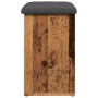Banco zapatero madera de ingeniería madera vieja 62x32x50 cm de , Bancos para recibidores y almacenamiento - Ref: Foro24-8576...