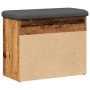 Banco zapatero madera de ingeniería madera vieja 62x32x50 cm de , Bancos para recibidores y almacenamiento - Ref: Foro24-8576...