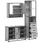 Set de muebles de baño 3 pzas madera contrachapada gris sonoma de , Muebles de baño - Ref: Foro24-3301183, Precio: 263,90 €, ...