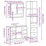 Set de muebles de baño 3 pzas madera contrachapada gris sonoma de , Muebles de baño - Ref: Foro24-3301183, Precio: 263,90 €, ...