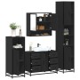 Juego de muebles de baño 4 pzas madera contrachapada negro de , Muebles de baño - Ref: Foro24-3301230, Precio: 462,60 €, Desc...