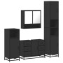 Juego de muebles de baño 4 pzas madera contrachapada negro de , Muebles de baño - Ref: Foro24-3301230, Precio: 462,60 €, Desc...