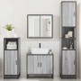 Set de muebles de baño 4 pzas madera contrachapada gris sonoma de , Muebles de baño - Ref: Foro24-3301188, Precio: 363,45 €, ...