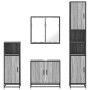 Set de muebles de baño 4 pzas madera contrachapada gris sonoma de , Muebles de baño - Ref: Foro24-3301188, Precio: 363,45 €, ...