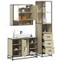 Set de muebles de baño 3 pzas madera contrachapada roble sonoma de , Muebles de baño - Ref: Foro24-3301181, Precio: 260,69 €,...