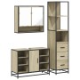 Set de muebles de baño 3 pzas madera contrachapada roble sonoma de , Muebles de baño - Ref: Foro24-3301181, Precio: 260,69 €,...