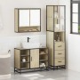 Set de muebles de baño 3 pzas madera contrachapada roble sonoma de , Muebles de baño - Ref: Foro24-3301181, Precio: 260,69 €,...