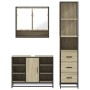 Set de muebles de baño 3 pzas madera contrachapada roble sonoma de , Muebles de baño - Ref: Foro24-3301181, Precio: 260,69 €,...