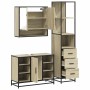 Set de muebles de baño 3 pzas madera contrachapada roble sonoma de , Muebles de baño - Ref: Foro24-3301181, Precio: 260,69 €,...