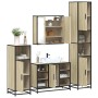 Juego de muebles de baño 4 pzas contrachapada roble sonoma de , Muebles de baño - Ref: Foro24-3301211, Precio: 400,56 €, Desc...