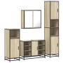 Juego de muebles de baño 4 pzas contrachapada roble sonoma de , Muebles de baño - Ref: Foro24-3301211, Precio: 400,56 €, Desc...