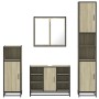 Juego de muebles de baño 4 pzas contrachapada roble sonoma de , Muebles de baño - Ref: Foro24-3301211, Precio: 400,56 €, Desc...