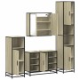 Juego de muebles de baño 4 pzas contrachapada roble sonoma de , Muebles de baño - Ref: Foro24-3301211, Precio: 400,56 €, Desc...