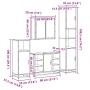 Juego de muebles de baño 4 pzas contrachapada roble sonoma de , Muebles de baño - Ref: Foro24-3301211, Precio: 400,56 €, Desc...