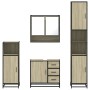 Juego de muebles de baño 4 pzas contrachapada roble sonoma de , Muebles de baño - Ref: Foro24-3301226, Precio: 417,86 €, Desc...