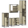 Juego de muebles de baño 4 pzas contrachapada roble sonoma de , Muebles de baño - Ref: Foro24-3301226, Precio: 417,86 €, Desc...