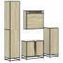 Juego de muebles de baño 4 pzas contrachapada roble sonoma de , Muebles de baño - Ref: Foro24-3301226, Precio: 417,86 €, Desc...
