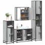 Set de muebles de baño 4 pzas madera contrachapada gris sonoma de , Muebles de baño - Ref: Foro24-3301213, Precio: 425,04 €, ...