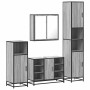 Set de muebles de baño 4 pzas madera contrachapada gris sonoma de , Muebles de baño - Ref: Foro24-3301213, Precio: 425,04 €, ...