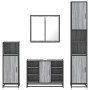 Set de muebles de baño 4 pzas madera contrachapada gris sonoma de , Muebles de baño - Ref: Foro24-3301213, Precio: 425,04 €, ...