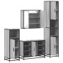 Set de muebles de baño 4 pzas madera contrachapada gris sonoma de , Muebles de baño - Ref: Foro24-3301213, Precio: 425,04 €, ...