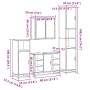 Set de muebles de baño 4 pzas madera contrachapada gris sonoma de , Muebles de baño - Ref: Foro24-3301213, Precio: 425,04 €, ...