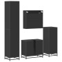 Juego de muebles de baño 4 pzas madera contrachapada negro de , Muebles de baño - Ref: Foro24-3301205, Precio: 427,67 €, Desc...