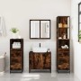 Set de muebles baño 4 pzas madera contrachapada roble ahumado de , Muebles de baño - Ref: Foro24-3301247, Precio: 296,09 €, D...
