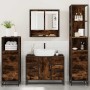 Set de muebles baño 4 pzas madera contrachapada roble ahumado de , Muebles de baño - Ref: Foro24-3301302, Precio: 318,35 €, D...
