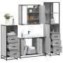 Set de muebles de baño 4 pzas madera contrachapada gris sonoma de , Muebles de baño - Ref: Foro24-3301253, Precio: 365,58 €, ...