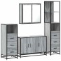 Set de muebles de baño 4 pzas madera contrachapada gris sonoma de , Muebles de baño - Ref: Foro24-3301253, Precio: 365,58 €, ...
